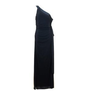 Laundry by Shelli Segal One Shoulder Black Gown 4